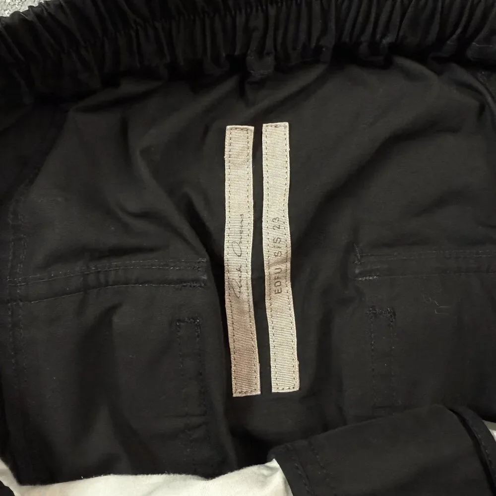Rick Owens S/S 23 Edfu Drawstring Cropped Pants in Cotton Poplin Men's 38 S-M - Picture 3 of 5